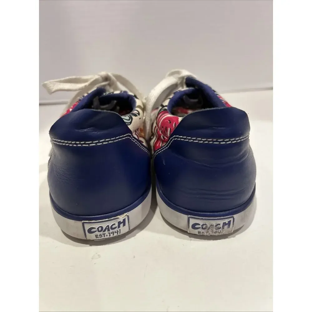 Vintage Coach Poppy Barrett Love Sneakers Size 9.5 Y2K 00s Graffiti Logo Womens